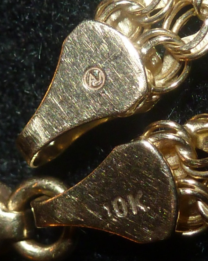 10K SOLID YELLOW GOLD REVERSIBLE FANCY HEARTS/MESH TENNIS BRACELET – 7 “- 4.64 G
