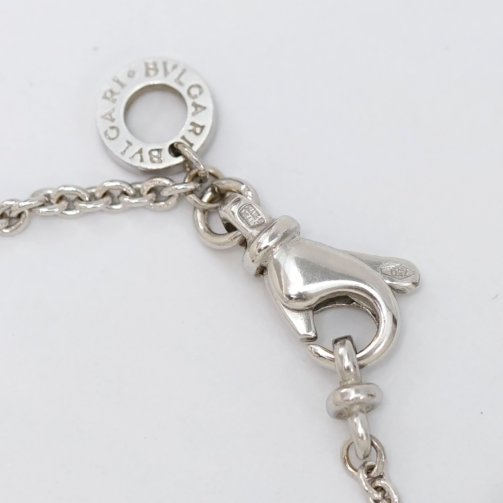 BVLGARI B zero1 Necklace 16″ 18k White Gold Auth w/Box #5187
