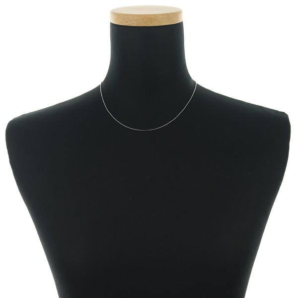 Cut Ball Bead Chain Necklace 40cm 850 Platinum