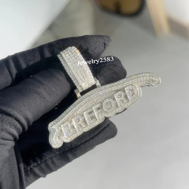 Certified Lab Grown Unique Style DJ Party Custom Car Pendant For Him 925 Silver