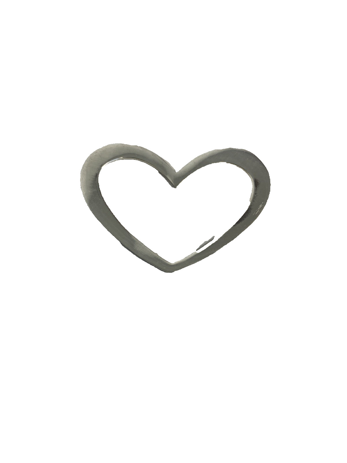 925 Sterling Silver Open Heart Slide Pendant necklace designer BRAND NEW