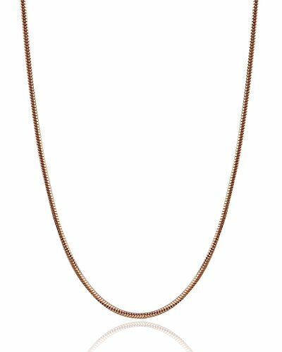 Rose Gold Plated Sterling Silver Snake Chain – 1mm 16″ – 30″