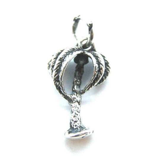 Palm Tree Pendant Charm .925 Sterling Silver