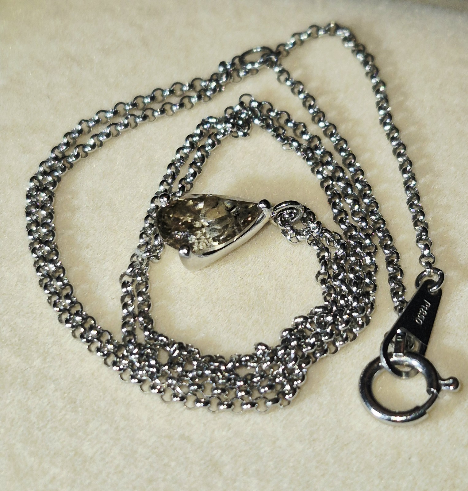 STUNNING! PLATINUM 900 NATURAL EARTH MINED 1ct GOLDEN DIAMOND SOLITAIRE NECKLACE
