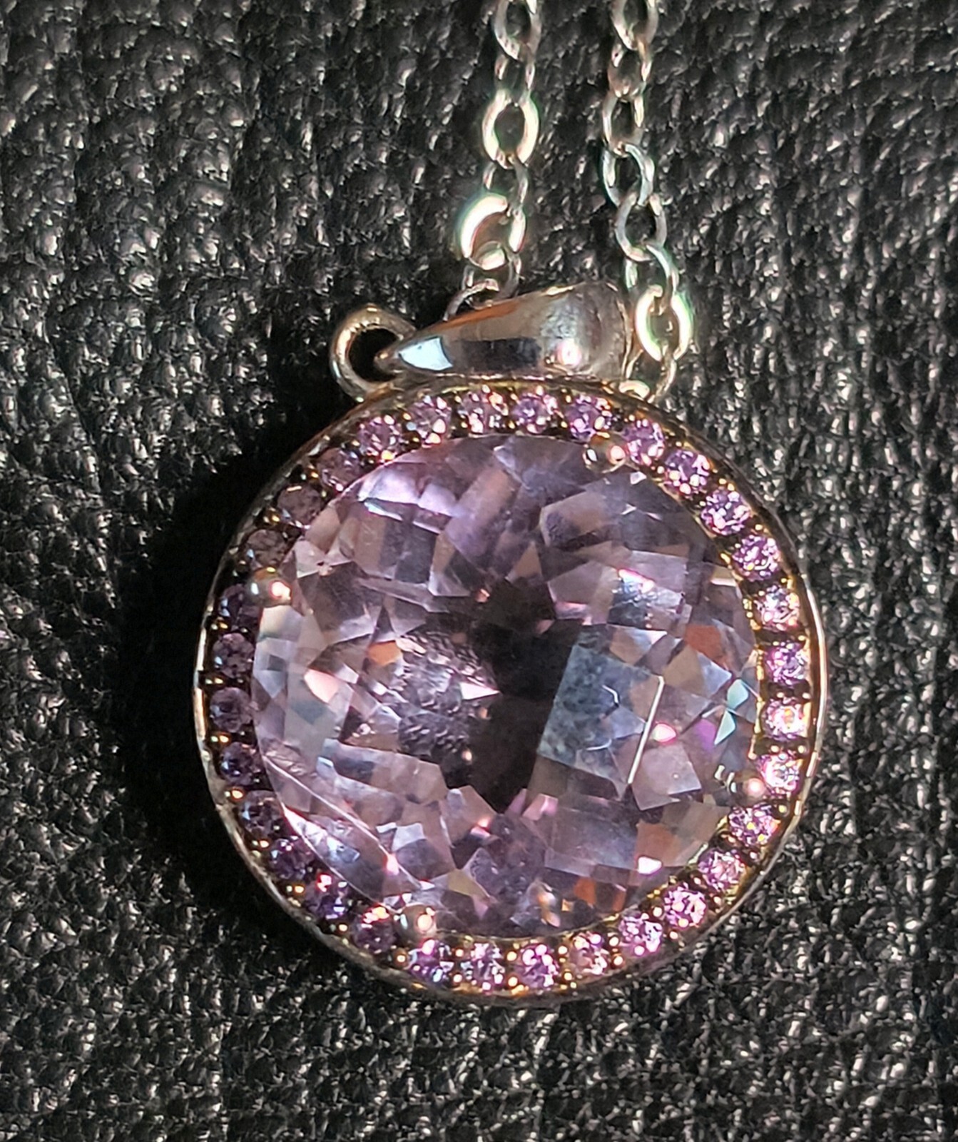 New Rose De France Amethyst Neckless 18″ .925 Sterling Silver
