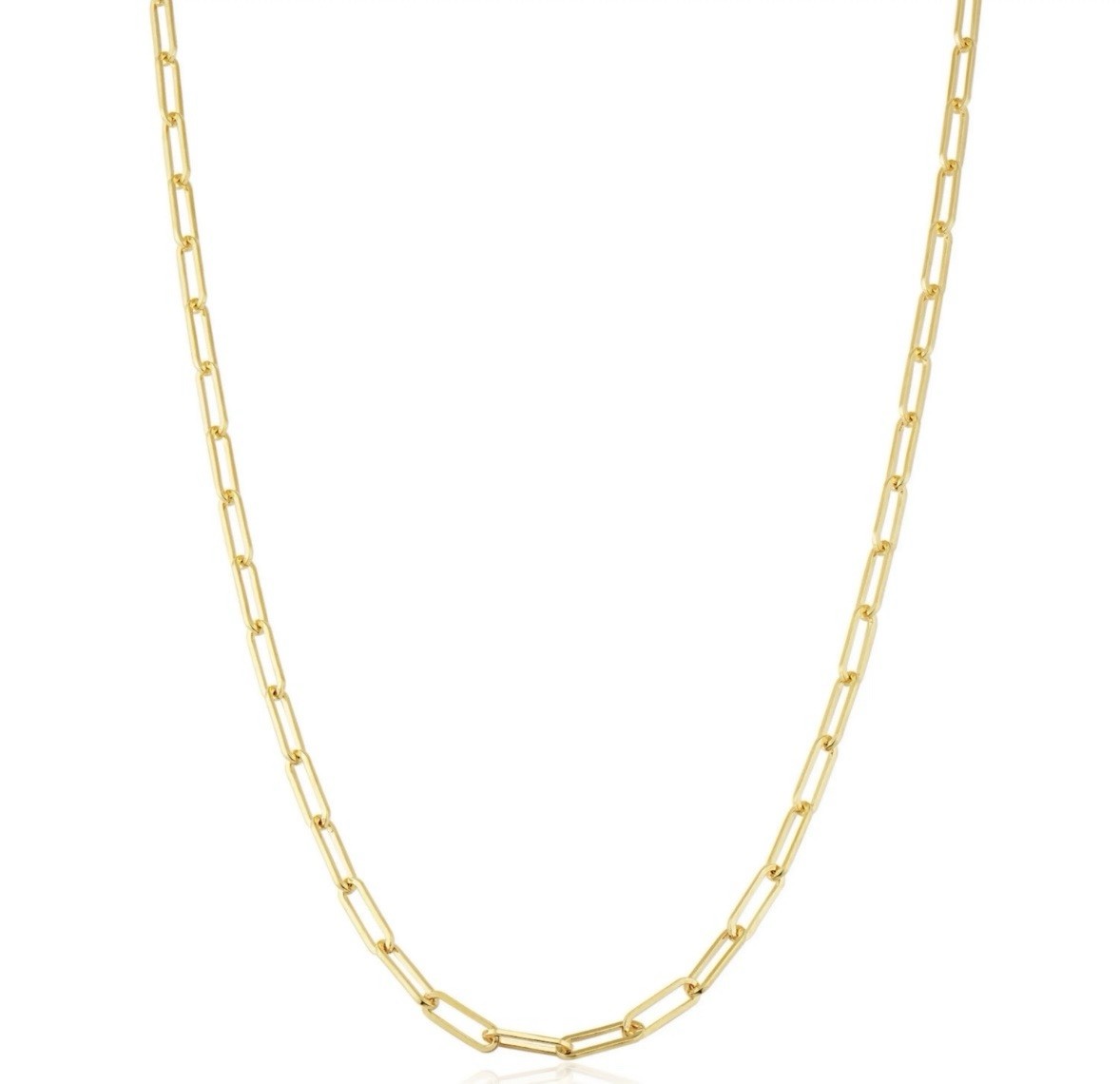14k Gold Filled 2.5-mm Paperclip Chain Necklace 20 Inch 3.7 Grams