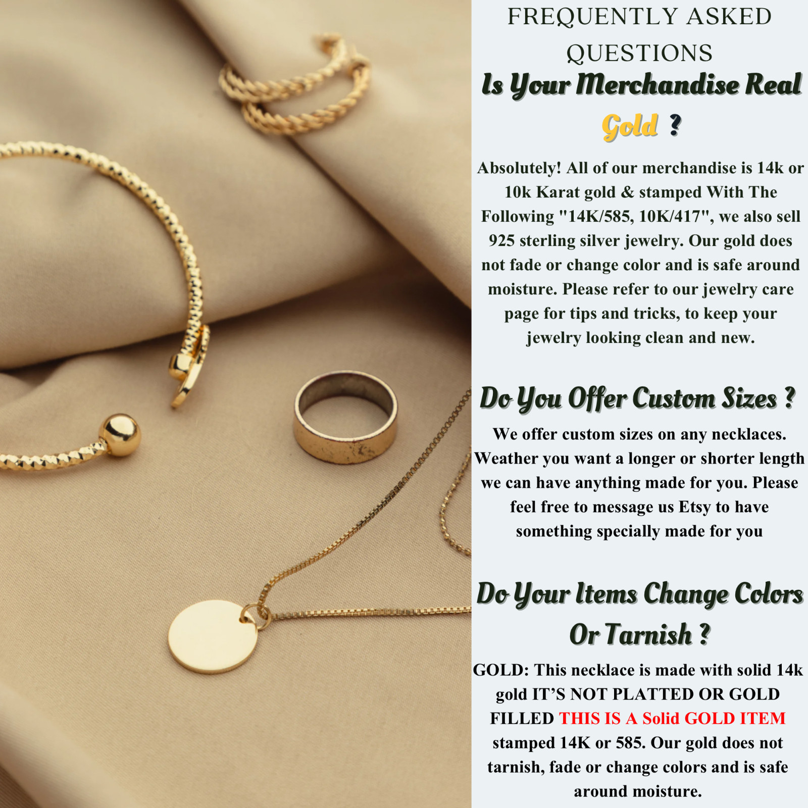 14K Solid White Gold Box Necklace Real Gold Chain All Lengths & sizes