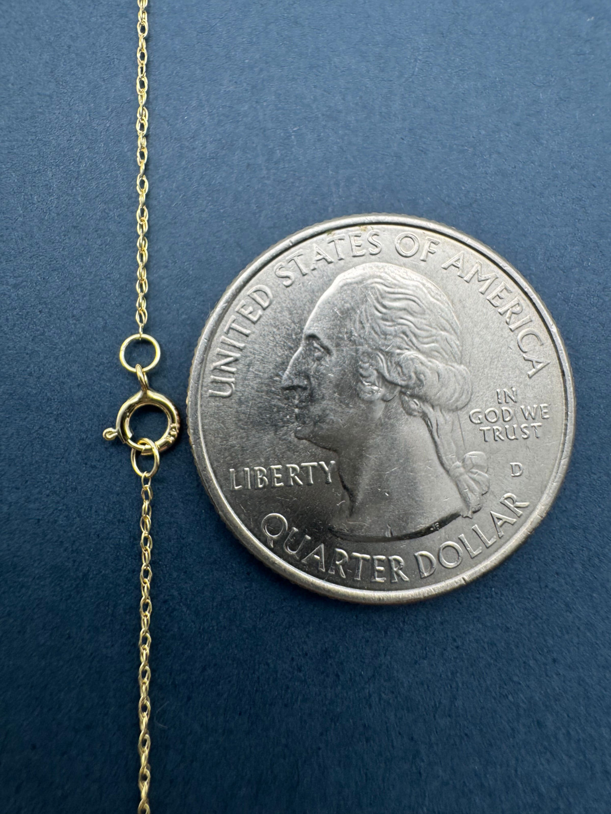 14K Solid Gold Pendant Rope Chain Unisex 0.7mm-1.2mm Link Chain 16″-24″