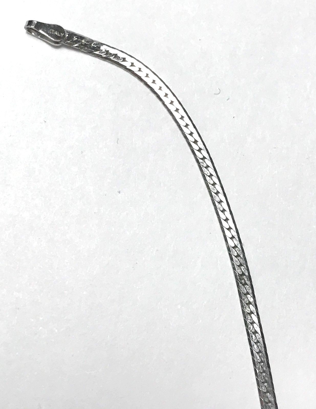 Vintage Danecraft 925 Sterling 17.5″ Herringbone Necklace 1/8″ Wide – Very Good
