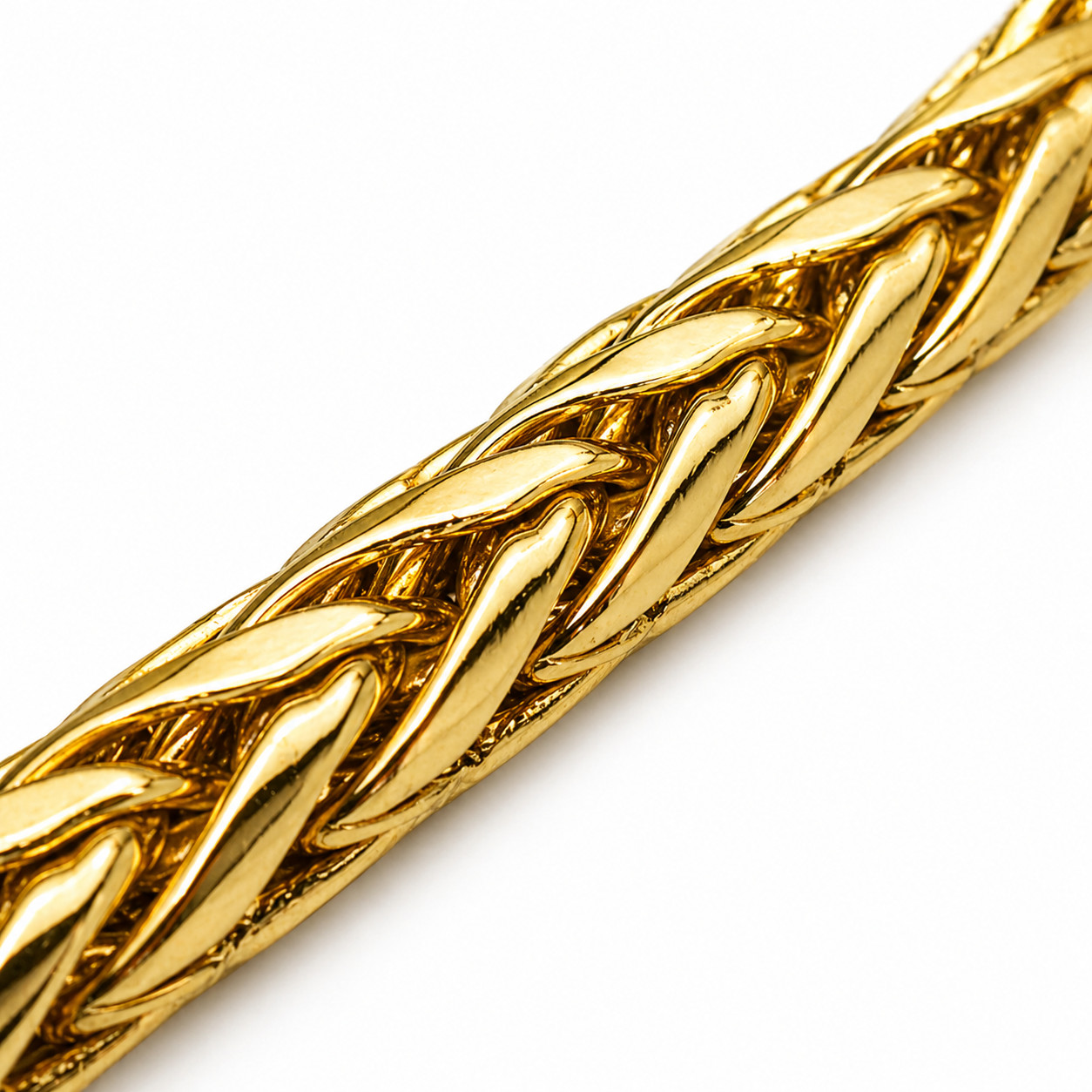 14K Yellow Gold Graduated Wheat Spiga Chain Necklace 18” 5.5mm New 6.7g