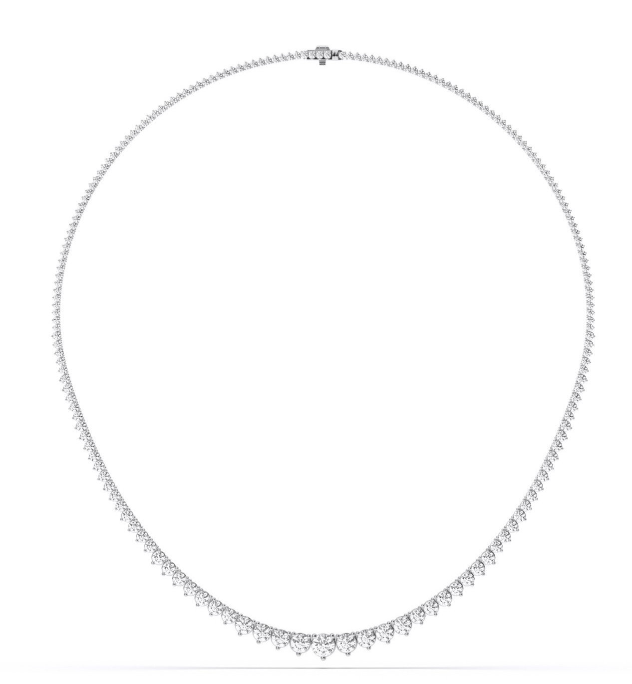 7CT Graduated Tennis Necklace Lab Grown Diamond – 14K Solid Gold or 925 Silver