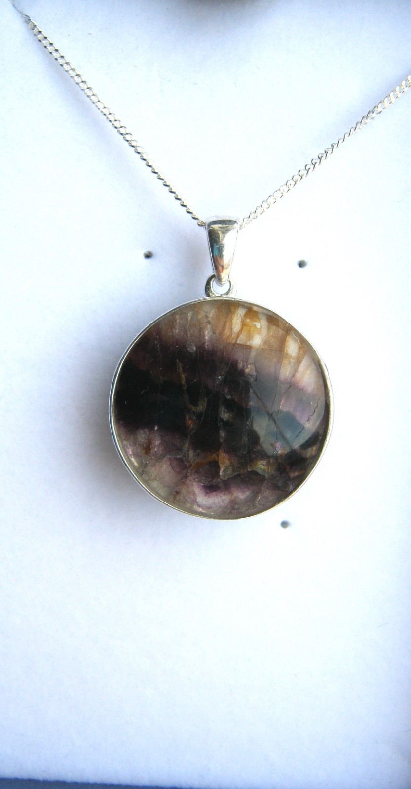 BLUE JOHN & MALACHITE PENDANT,STERLING SILV. 20″ BOXED BJ405