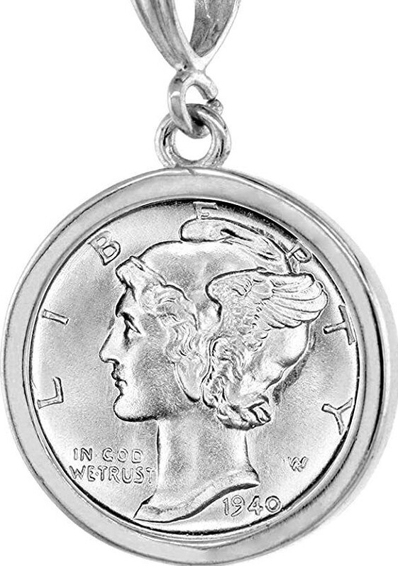 Sterling Silver Dime Bezel 18 mm Coins Prong Back Square Edge 10 Cent No Coin