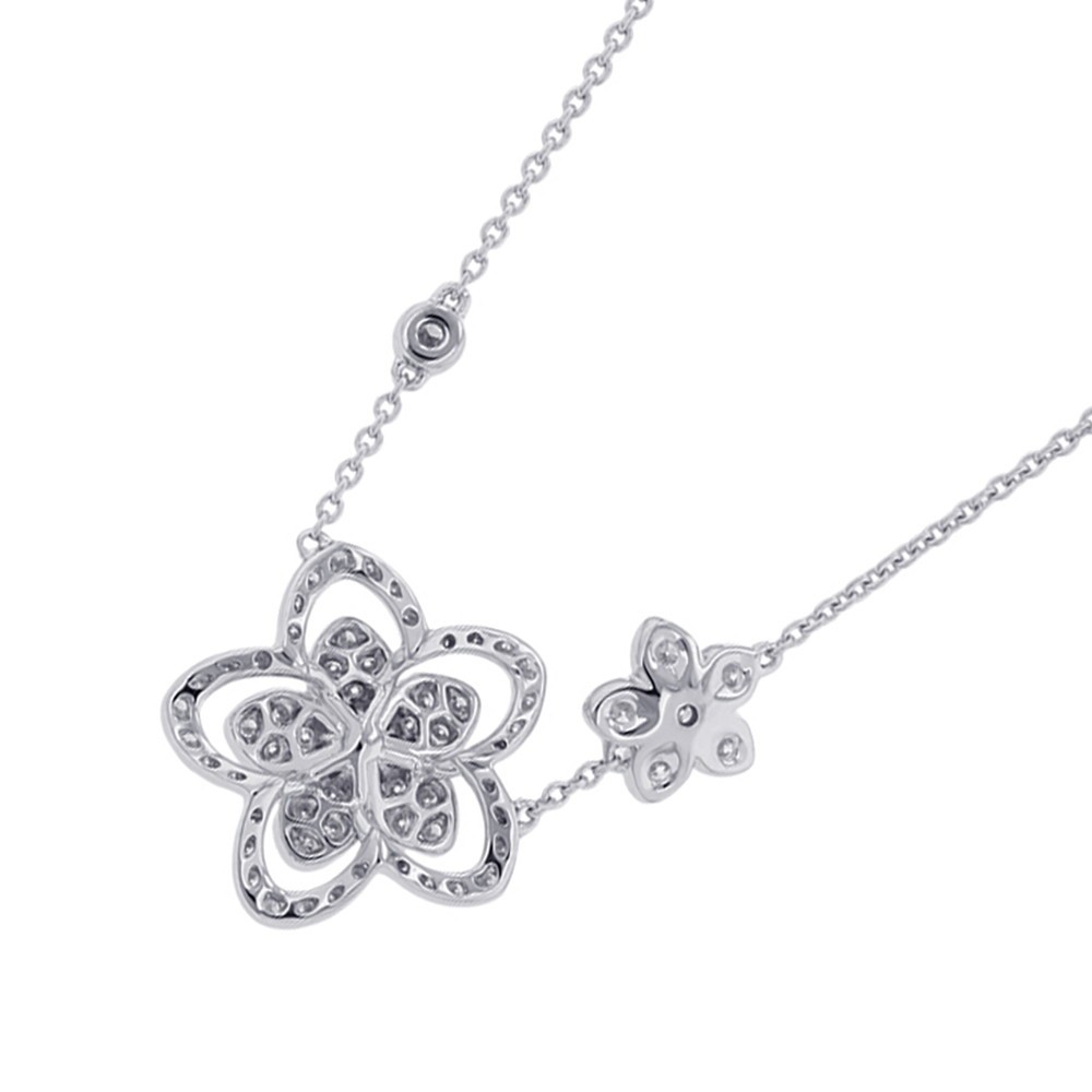 GRAFF Wildflower Double Diamond Pendant 18K White Gold RGP790
