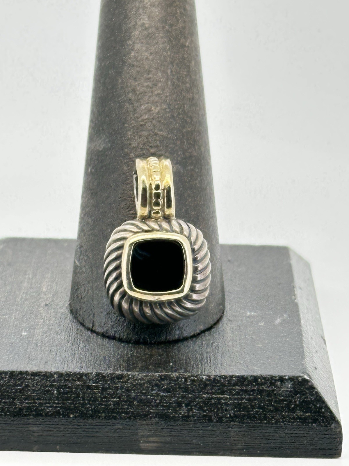 DAVID YURMAN Albion Sterling & 14K Gold Black Onyx Set/Earrings/Ring5/Pendant