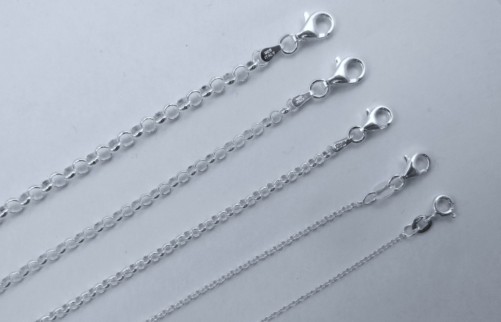 Rolo Chain 1mm to 4mm Italian Sterling Silver 14,16,18,20,22,24,30 inch 925 NEW