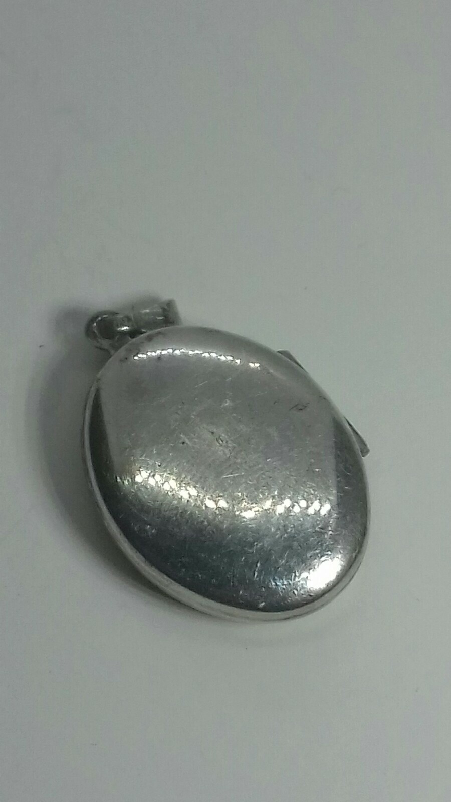 floral etched silver locket 925 marked