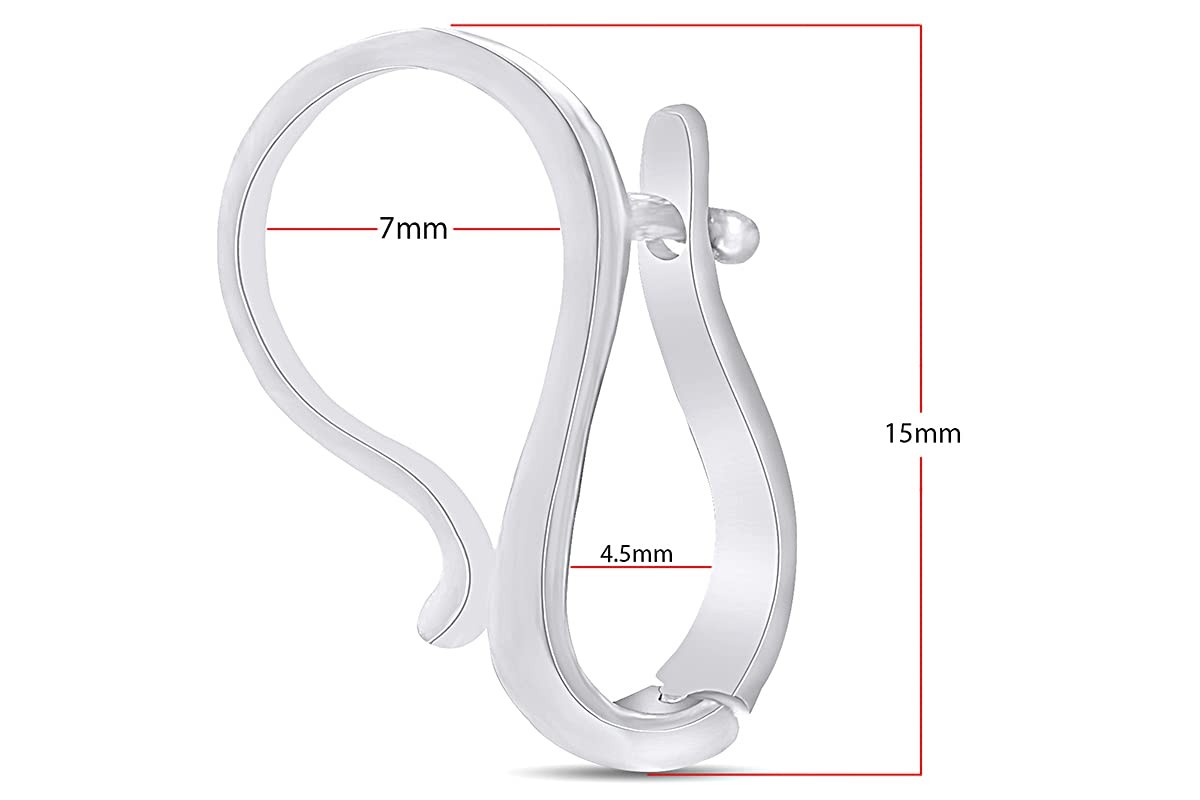 Interchangeable Pendant Hanger Slide Pearl Enhancer Fits 7mm In 14k White Gol…