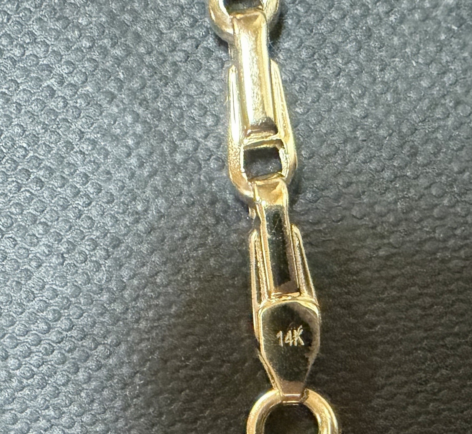 Estate Statement Necklace 14k Yellow Gold Marked Bar Link-24” Matinée Length-16g