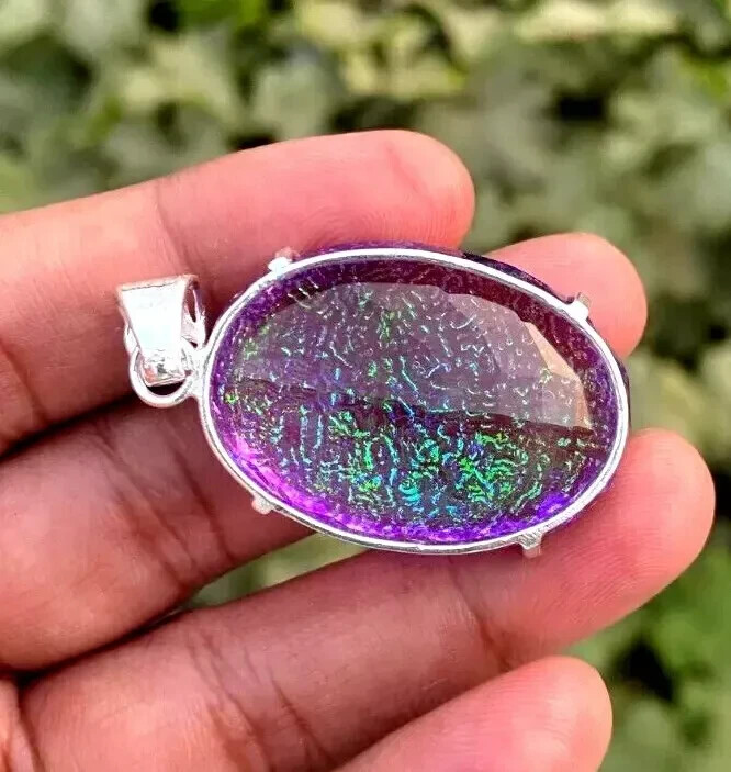 110 Ct+ Natural Oval Monarch Fire Opal Doublet 925 Solid Silver Pendant Gemstone