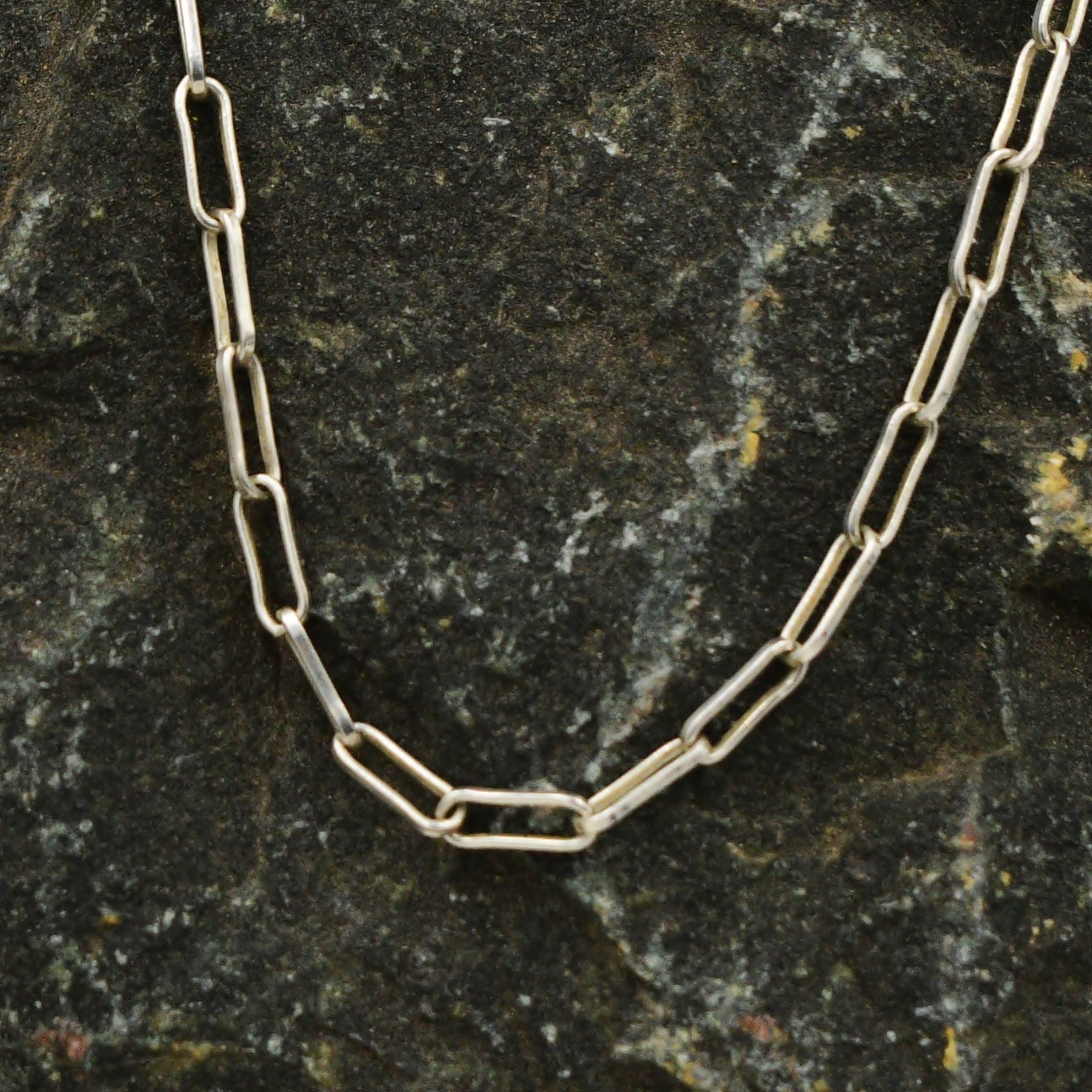 Sterling Silver 925 Milor Italy Paper Clip Chain Necklace 18″ Long