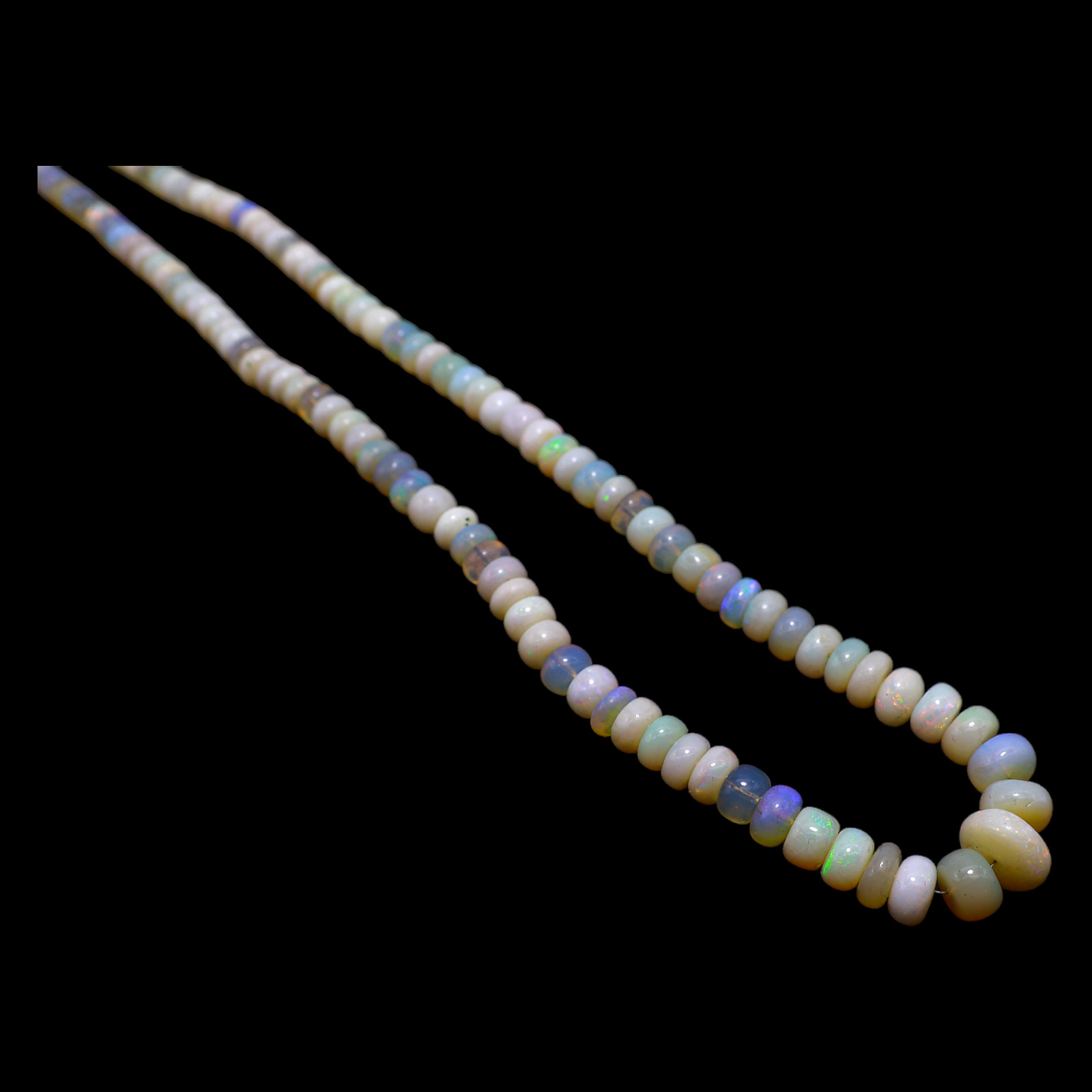 Smooth Multi Color Fire Opal Beaded Not Applicable Rondelle Daughter Necklace