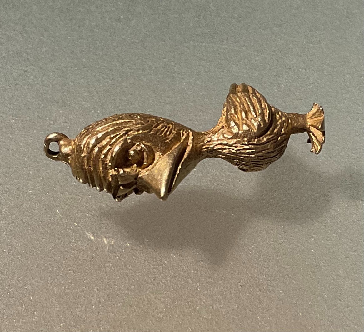 14k Yellow Gold Worry Bird Duck Pendant – 6 grams