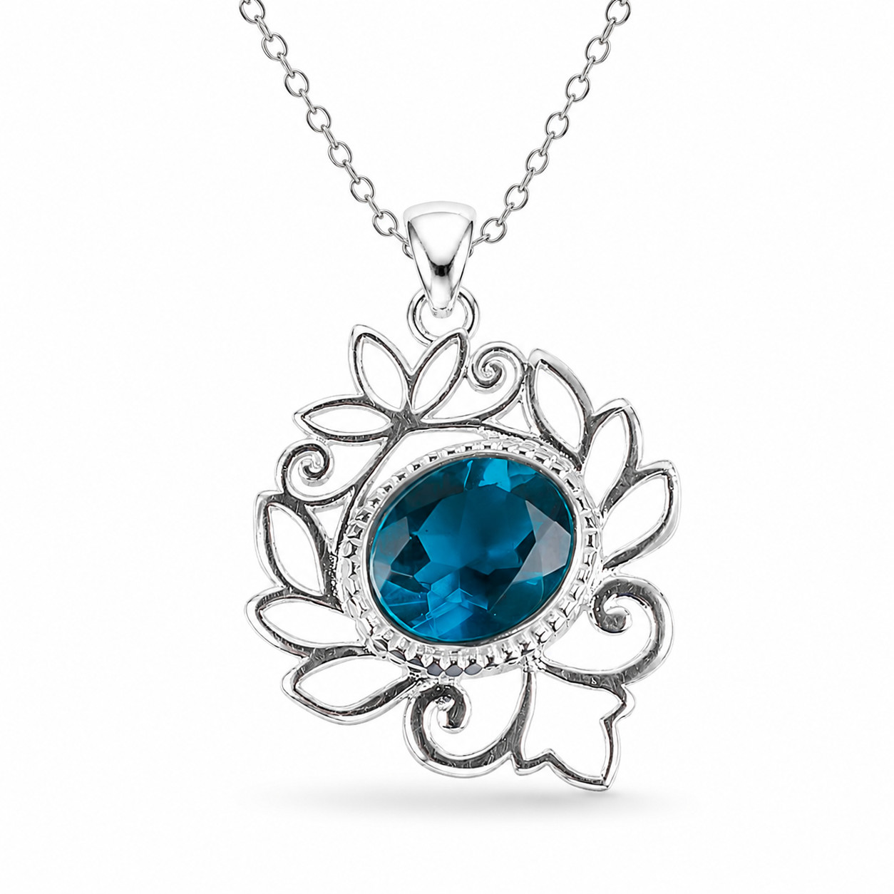 Apatite Gemstone Sterling Silver Jewelry Pendant Dainty 1.48″ For Wadding Gifts