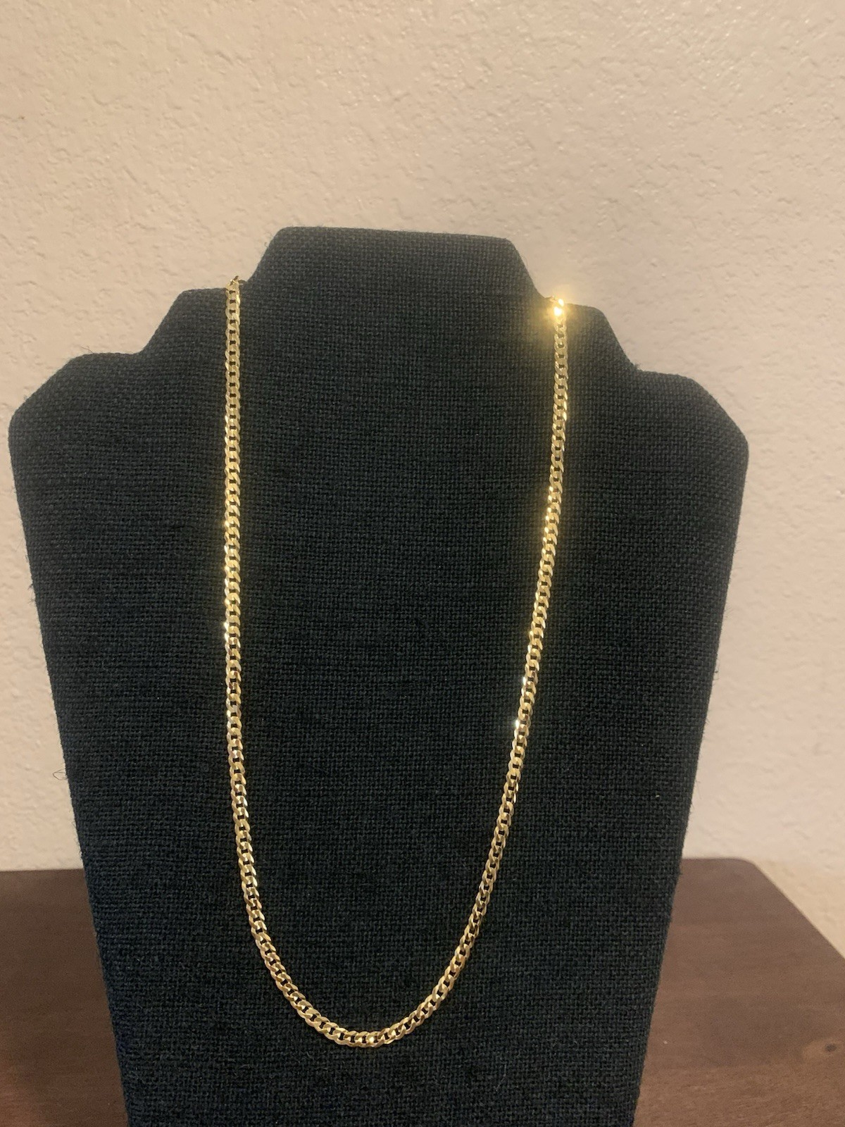 Gold Plated 925 Sterling Silver Curb 3.8 mm Chain 22in. Long
