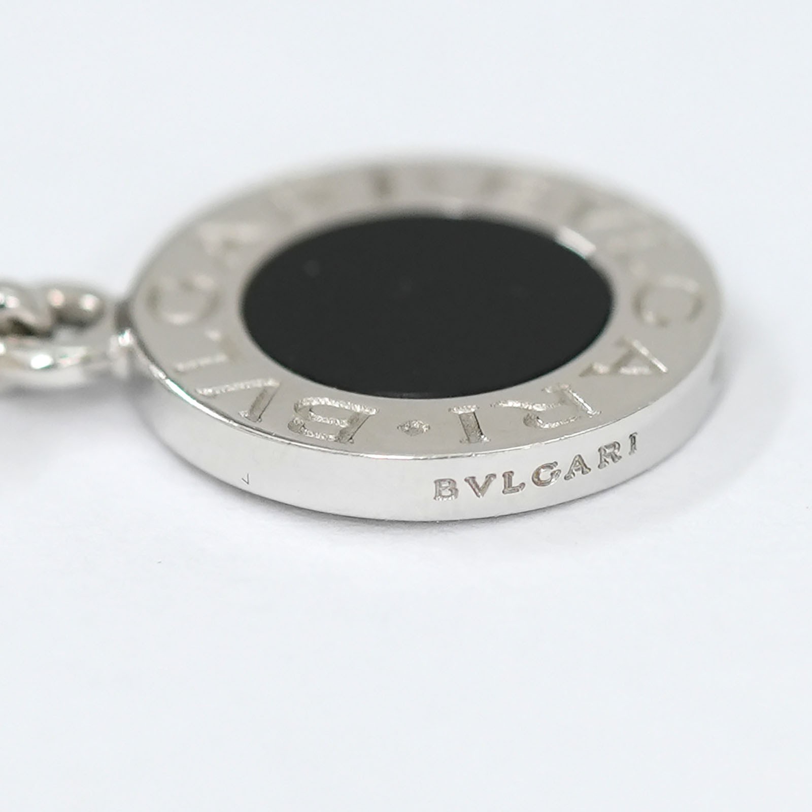 BVLGARI B zero1 Black Onyx Pendant Top Charm 18K White Gold 750 Auth #0031