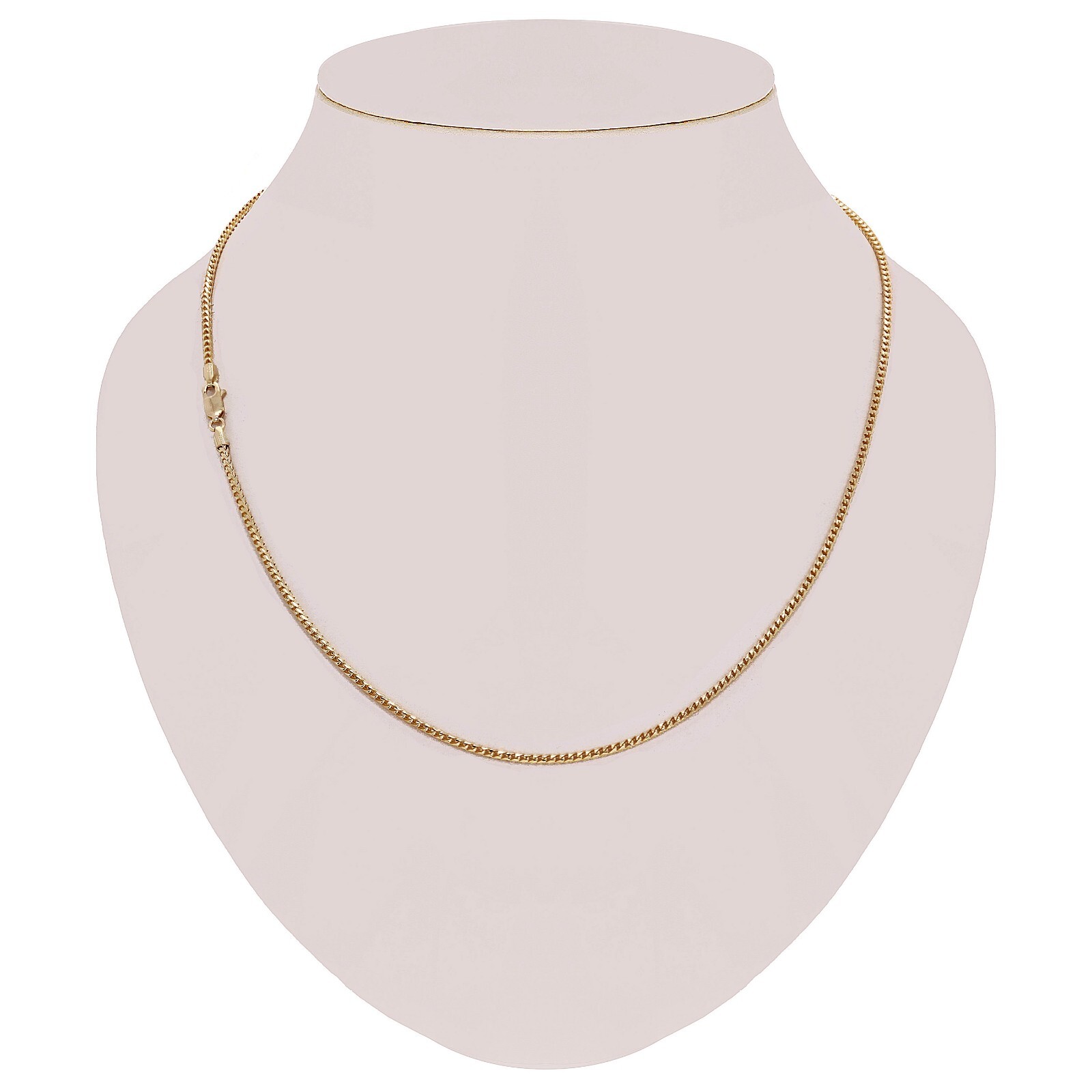 Italian 14k Yellow Gold Solid Diamond Cut Franco Chain Necklace 20″ 1.8mm 10gram