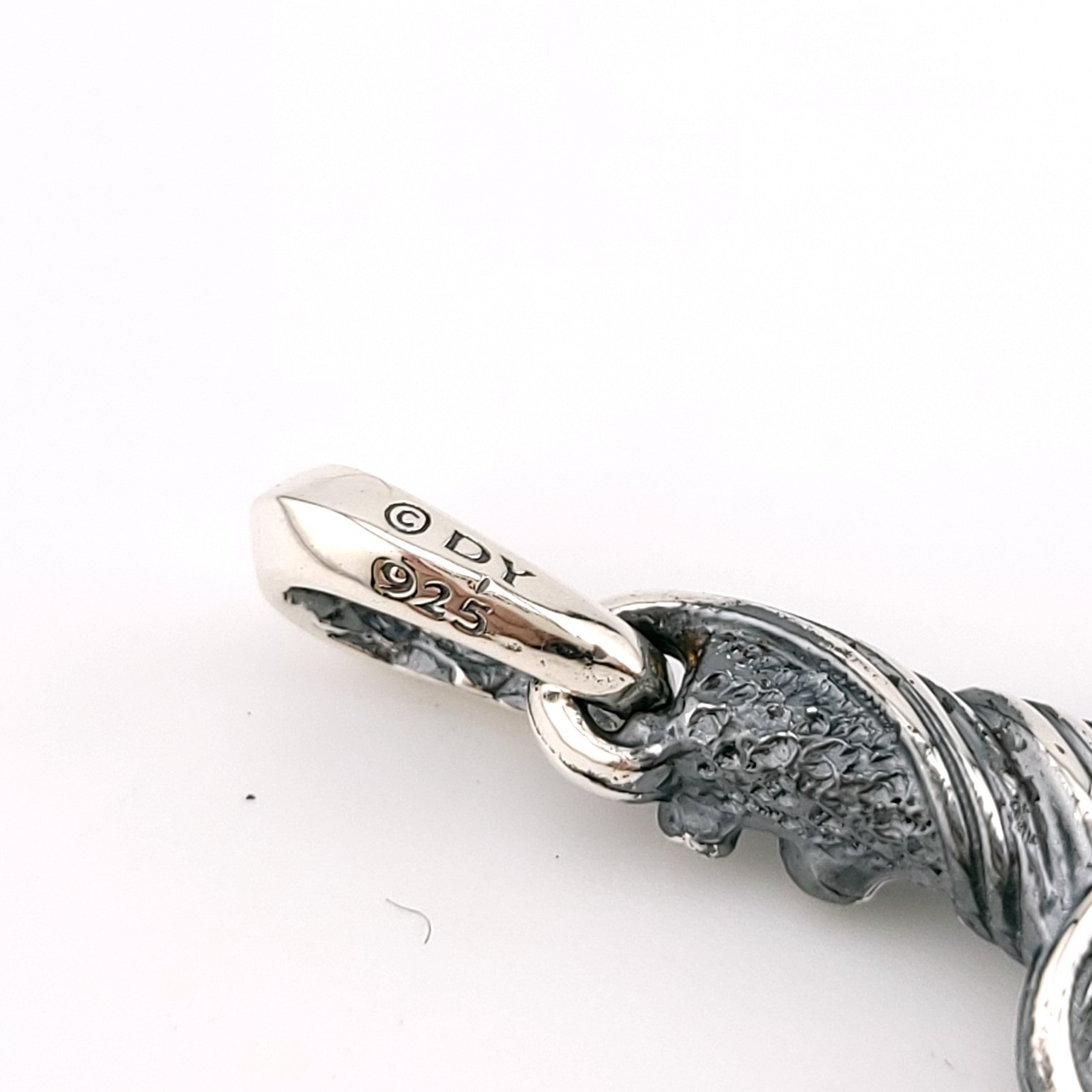 David Yurman Sterling Silver Waves Dagger Small Sword Pendant