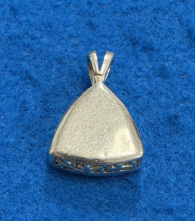 Triangle Abalone/Mother of Pearl Sterling Silver Pendant (Harmony Ball Locket)