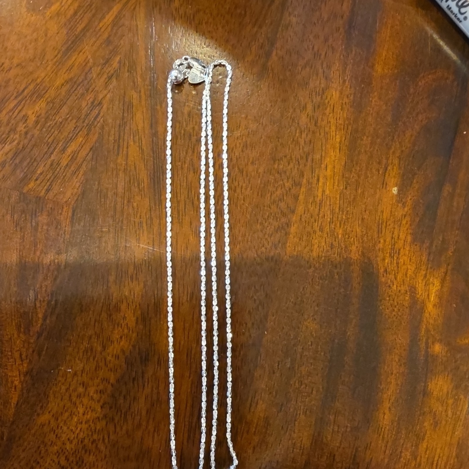 925 Sterling Serpentine Rope Chain Adjustable To 24 inch Lobster Clasp 1.5mm