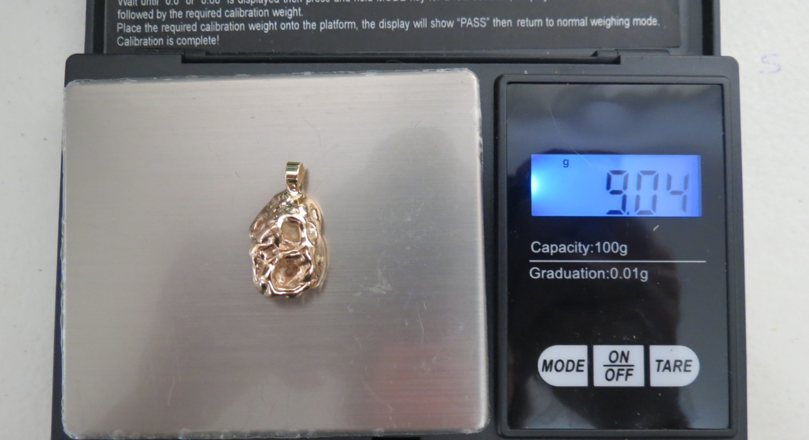Antique Custom Jeweler Made 10K Yellow Gold Nugget Pendant from Class Ring 9.04g
