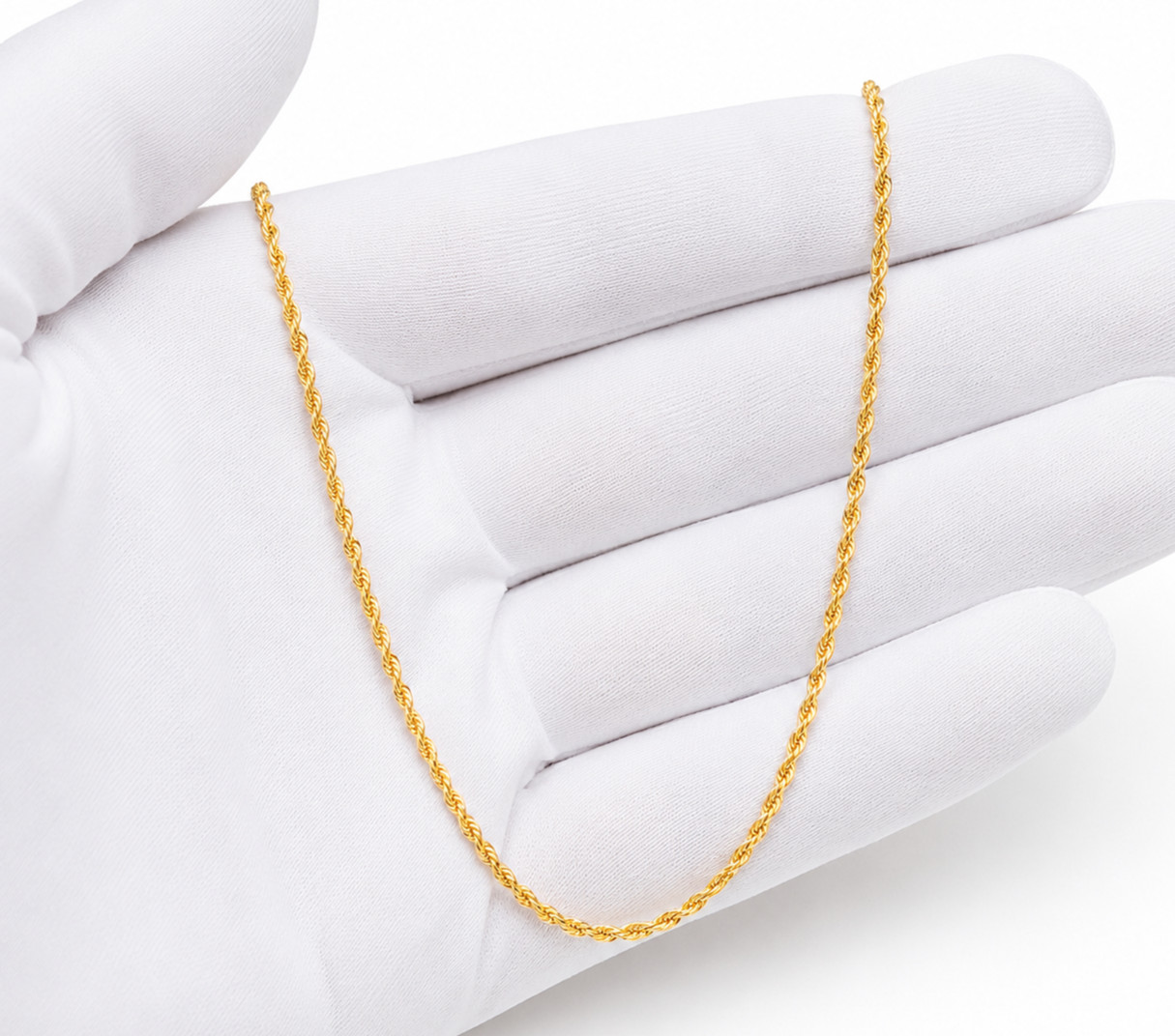 Italian 1/200 14k Yellow Gold Rope Chain Cadena Necklace Men Women 2 1/2mm 20 in