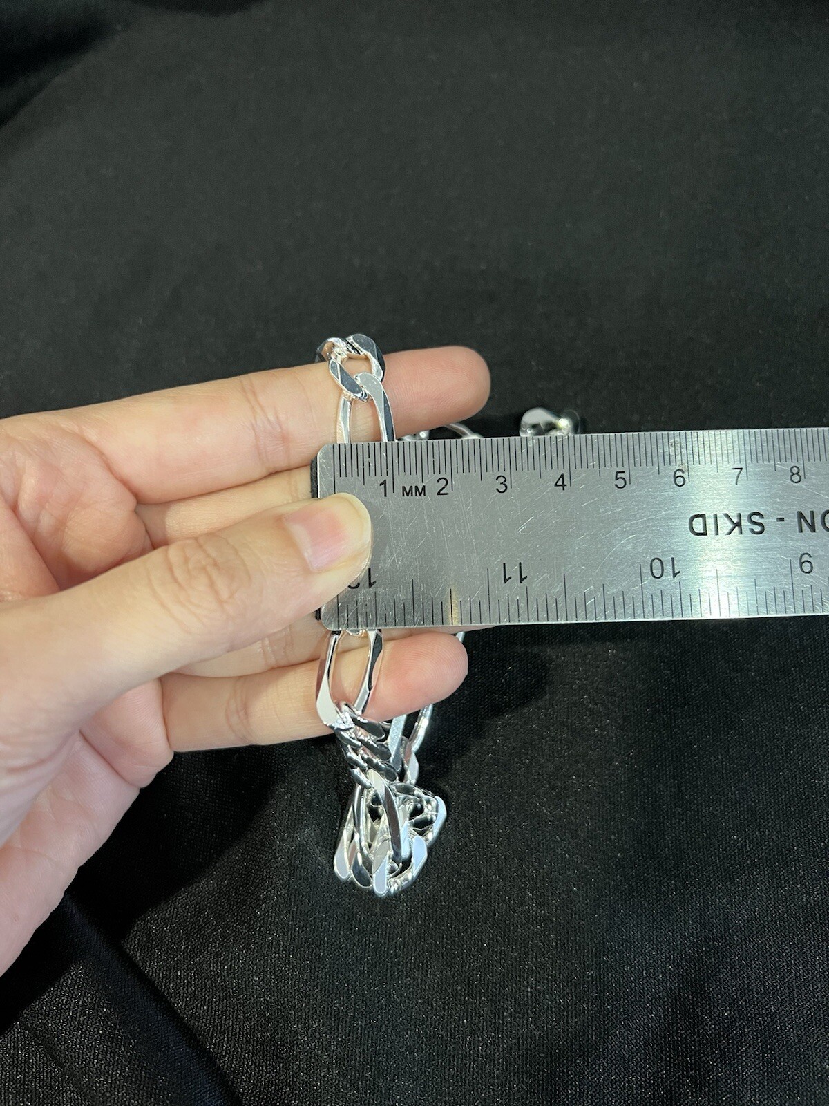 .925 Sterling Silver Men’s Male Hip Hop Thick Figaro Chain Necklace 30″ LONG