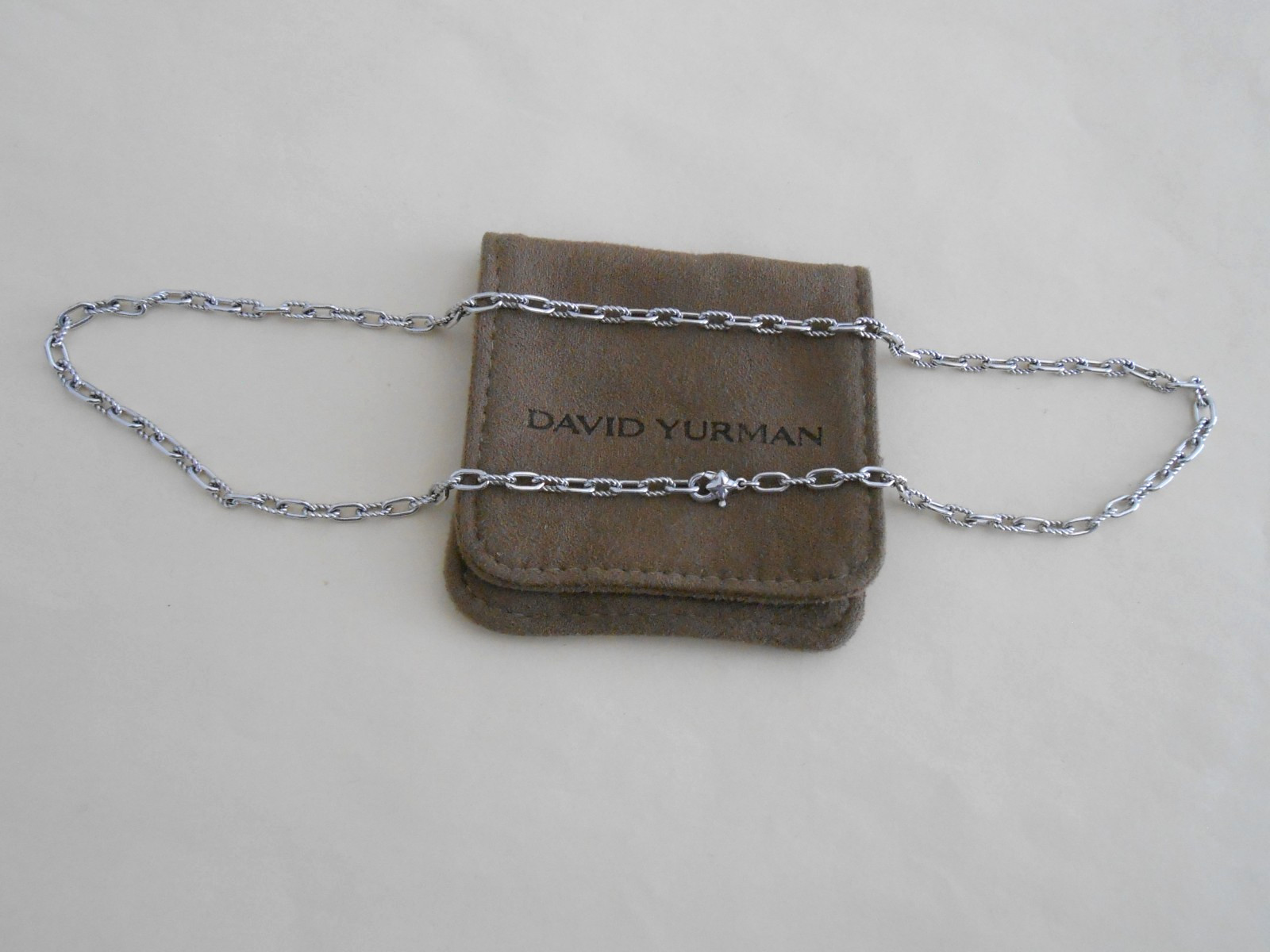 $395 David Yurman Sterling Silver 3mm Madison chain Necklace 18”