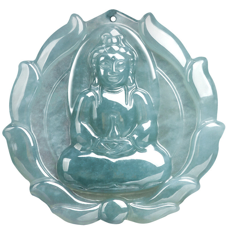 Guanyin Pendant Necklace Natural Jade ChineseStyle Ornament Amulet Lucky Jewelry