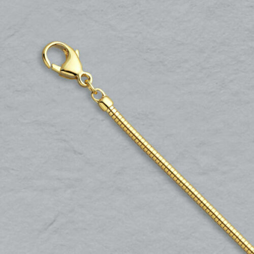 Genuine 18K Gold Filled Classic Italian Snake Chain Necklace 16/18/20/22~38 inch