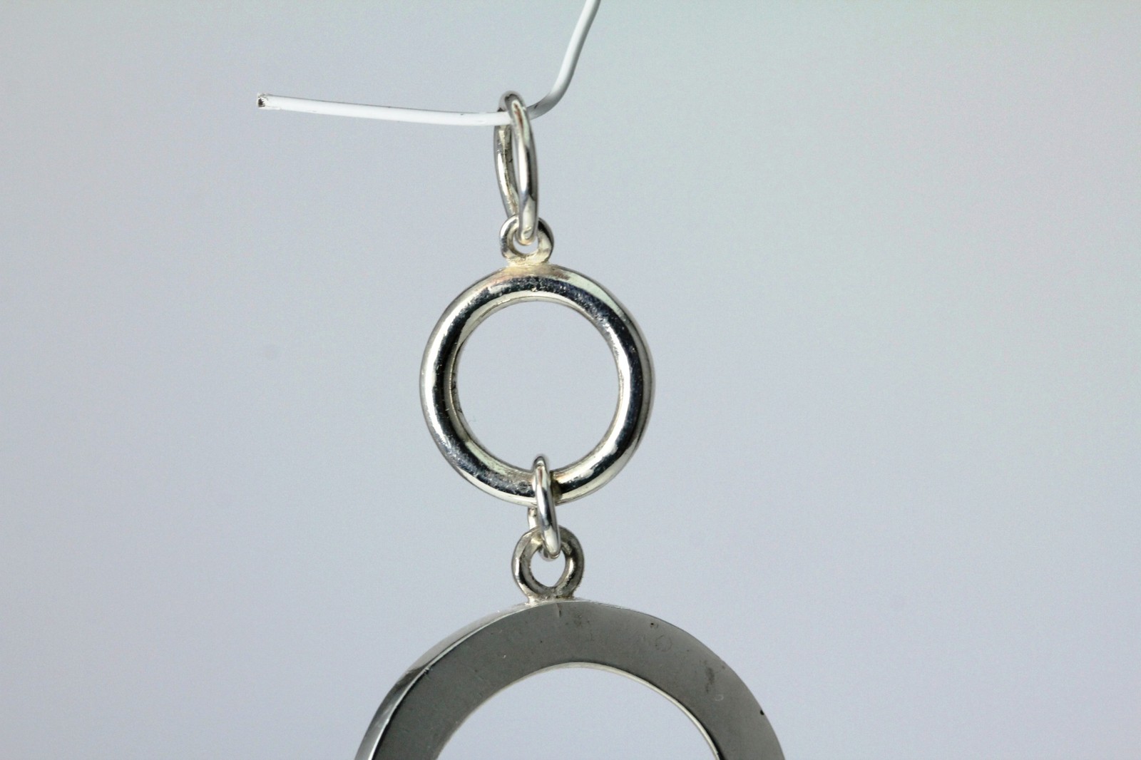 925 Sterling Silver Round Stone Setting Large Pendant 9.6 Grams (PEN3521)