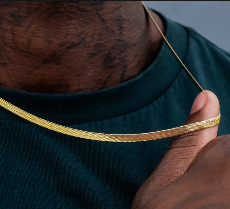Herringbone Chain in Yellow gold – Multiple sizes available