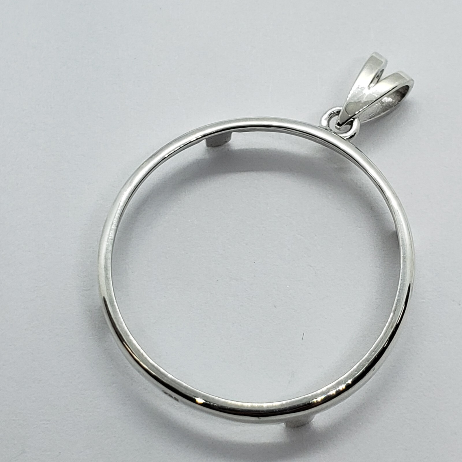 925 Sterling Silver Half Dollar Bezel 30 mm Coins Prong Back Round Edge 50 Cent