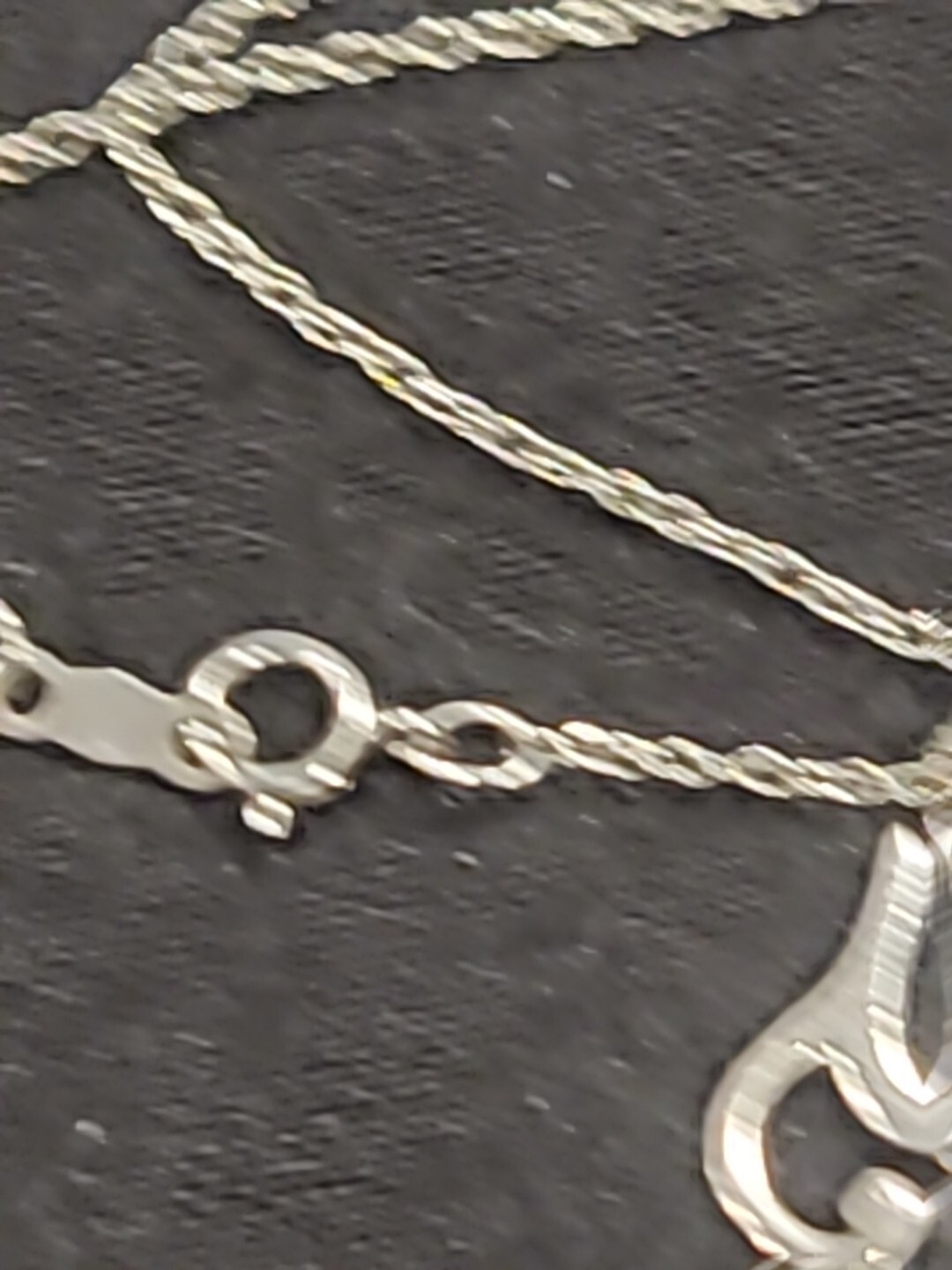 Necklace Real Diamond Chip 925 Sterling Silver Unknown NVC Symbol on 18″ Chain