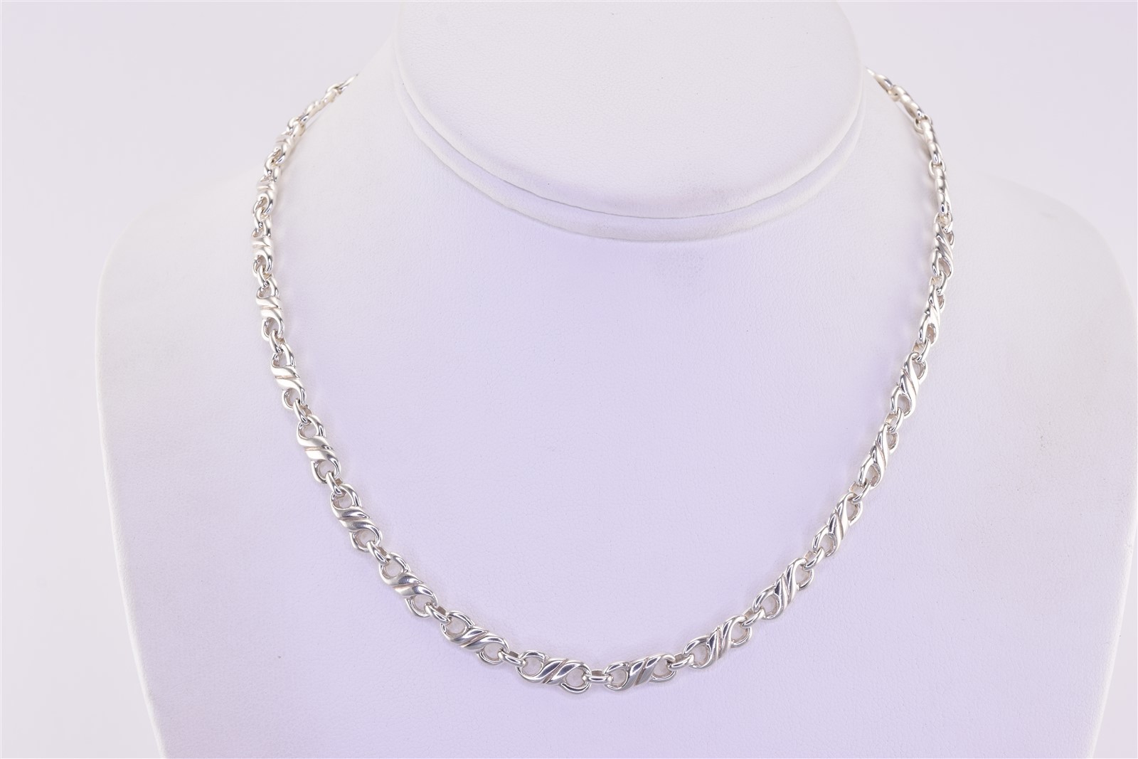 Sterling Silver 6mm Infinity Figure 8 Solid Linked 925 Necklace 25g Lobster 16″