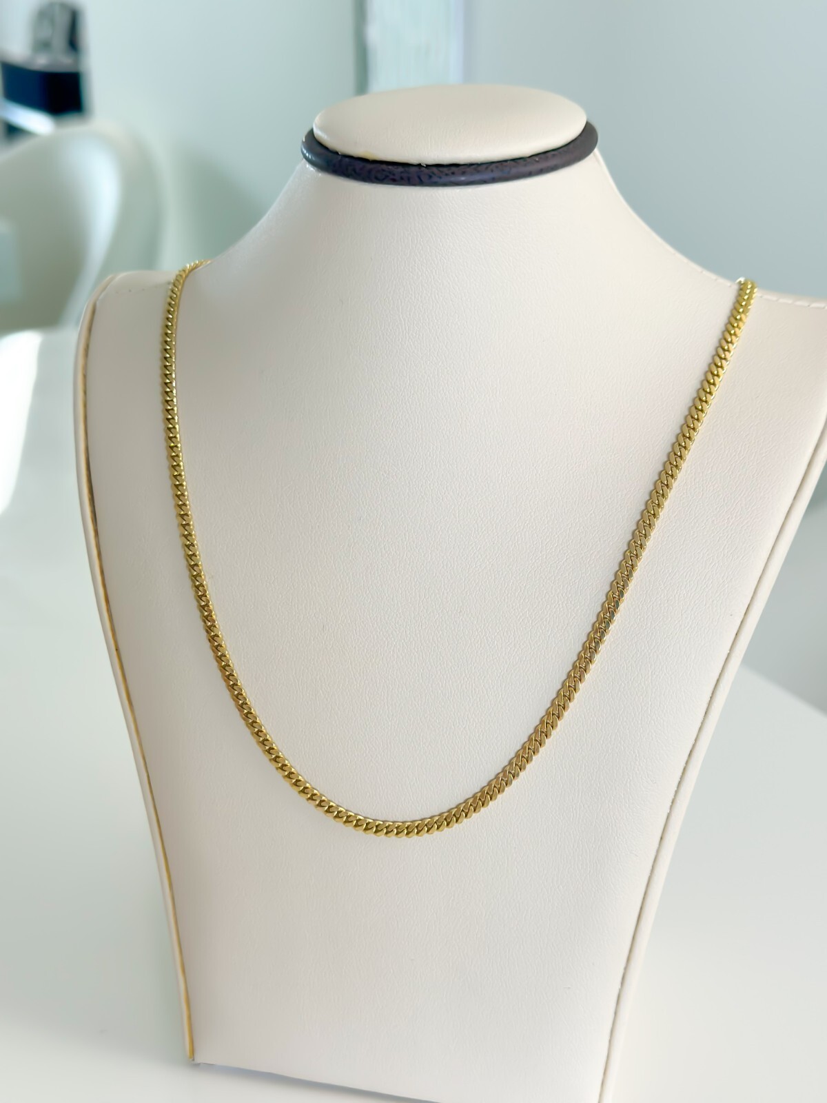 14k or 10k SOLID Gold Cuban Link 3mm Chain Necklace 16 18 22 24 26″ w/ Box Lock