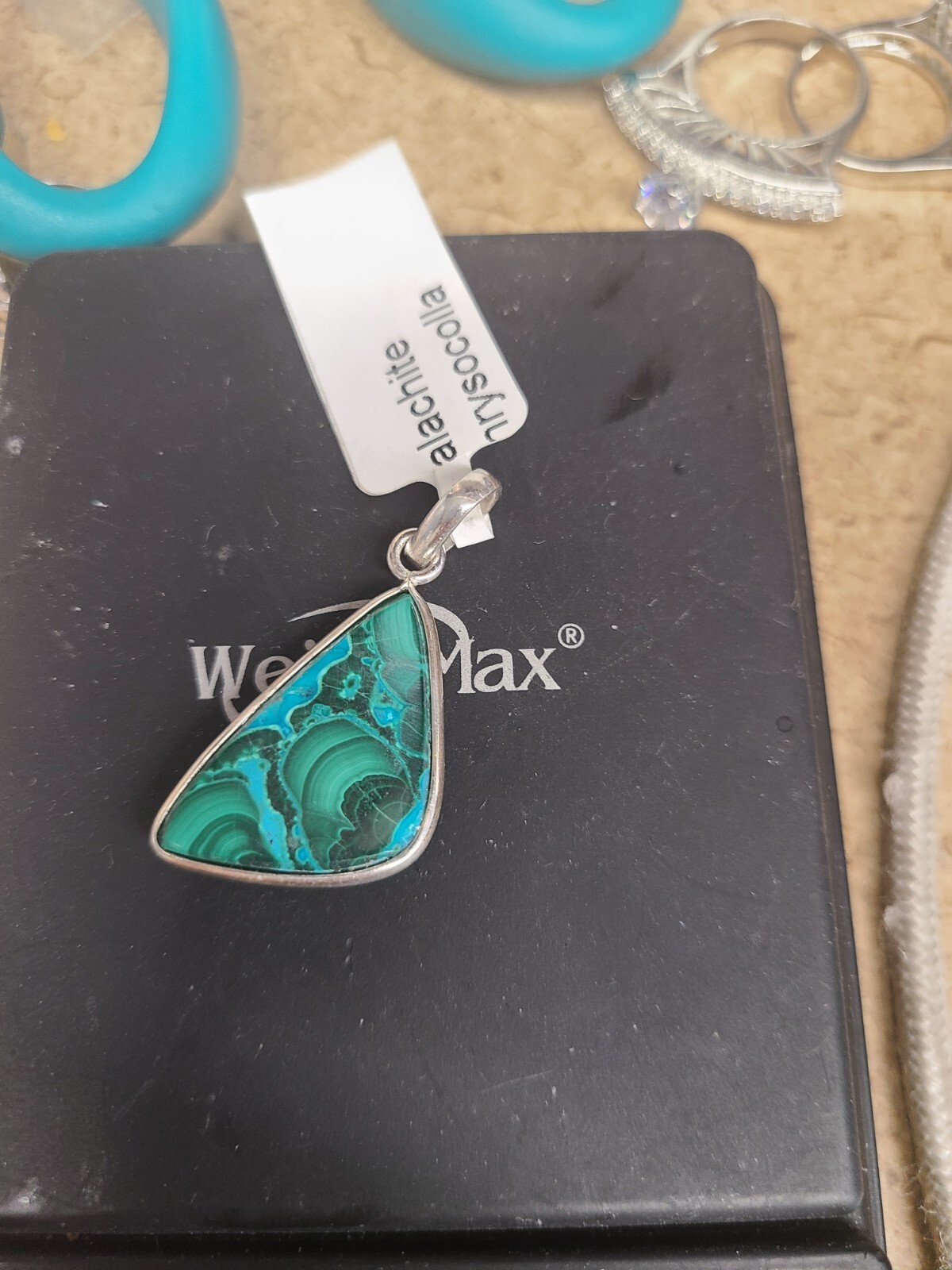 925 Malachite Pendant 5 Grams