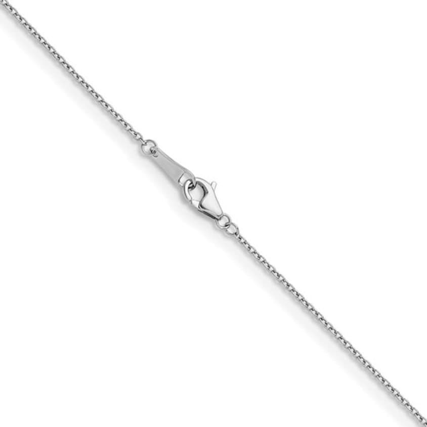 1.3mm Platinum PT950 Solid Round Cable Chain Necklace 16″ 18″ 20″ 24″ 30″