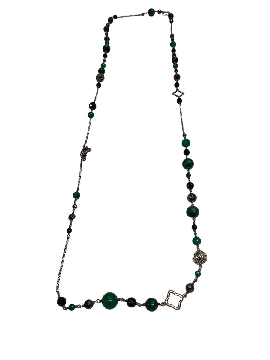 David Yurman Bijoux Sterling Silver Multi Gemstone Necklace 38″ 59.4 (MP1036827)