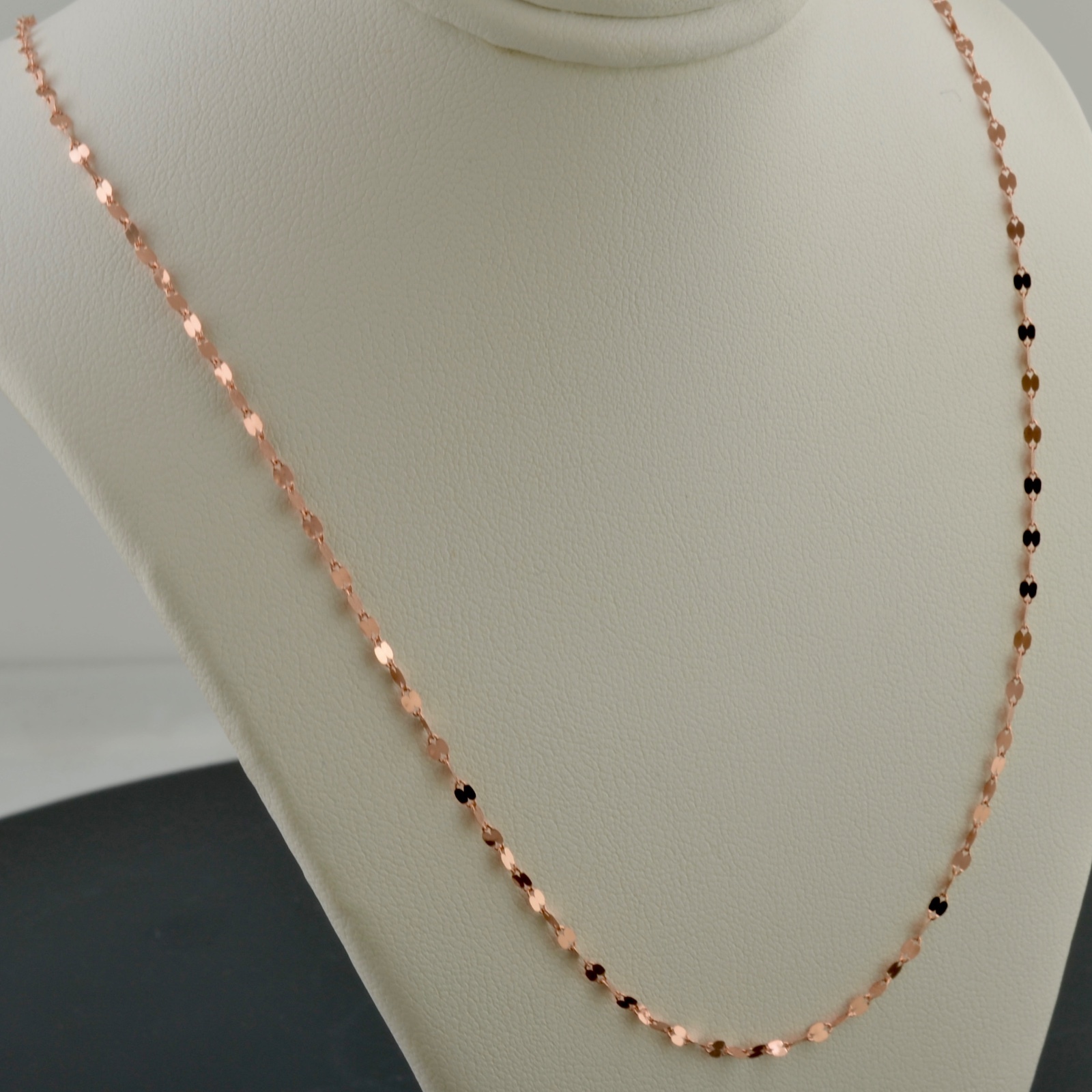 10K ROSE GOLD 1.9MM POLISHED MARINE LINK NECKLACE
